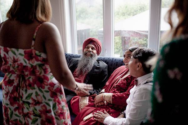 Happy Sikh Family enjoying.